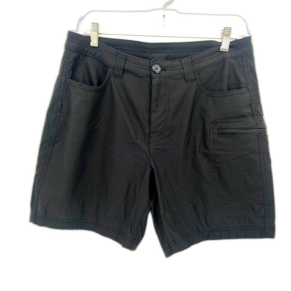 Eddie Bauer Nylon Cargo Shorts Casual Summer Neutral Women's Size 12 Black‎